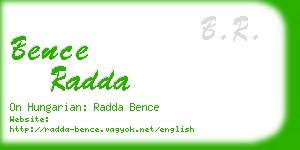 bence radda business card